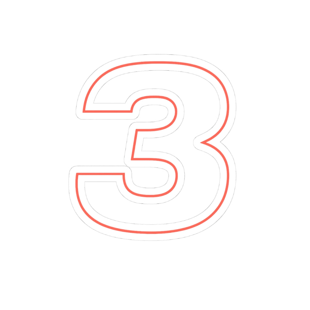 Number 3 Sticker